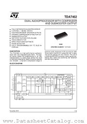 TDA7462D datasheet pdf SGS Thomson Microelectronics
