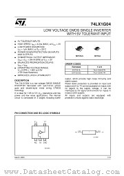 74LX1G04CTR datasheet pdf SGS Thomson Microelectronics