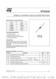 STTH3L06 datasheet pdf SGS Thomson Microelectronics