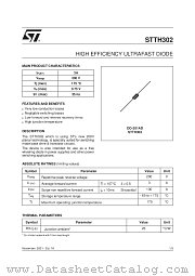 STTH302 datasheet pdf SGS Thomson Microelectronics