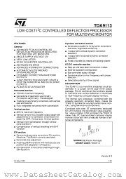 TDA9113 datasheet pdf SGS Thomson Microelectronics
