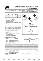 STP80NF55-06FP datasheet pdf SGS Thomson Microelectronics