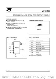 M616Z08 datasheet pdf SGS Thomson Microelectronics