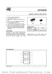 HCF4081M013TR datasheet pdf SGS Thomson Microelectronics