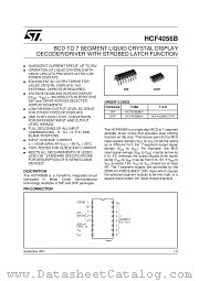 HCF4056BEY datasheet pdf SGS Thomson Microelectronics