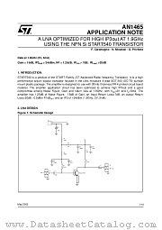 AN1465 datasheet pdf SGS Thomson Microelectronics