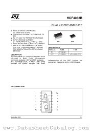 HCF4082M013TR datasheet pdf SGS Thomson Microelectronics