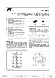 74LCX540M datasheet pdf SGS Thomson Microelectronics