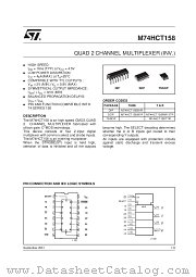 M74HCT158RM13TR datasheet pdf SGS Thomson Microelectronics