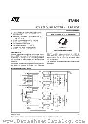 STA505 datasheet pdf SGS Thomson Microelectronics