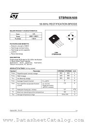 STBR608 datasheet pdf SGS Thomson Microelectronics