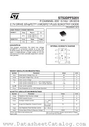 STS2DPFS20V datasheet pdf SGS Thomson Microelectronics