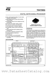 TDA7500A datasheet pdf SGS Thomson Microelectronics