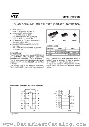 M74HCT258B1R datasheet pdf SGS Thomson Microelectronics