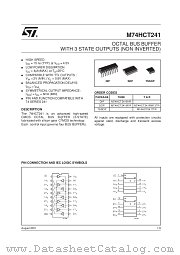 M74HCT241M1R datasheet pdf SGS Thomson Microelectronics