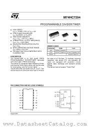 M74HC7294RM13TR datasheet pdf SGS Thomson Microelectronics