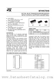 M74HCT648M1R datasheet pdf SGS Thomson Microelectronics