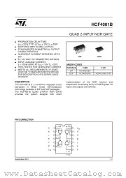 HCF4001M013TR datasheet pdf SGS Thomson Microelectronics
