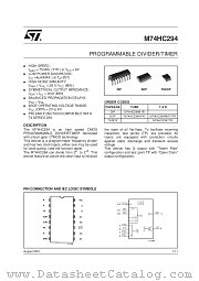 M74HC294M1R datasheet pdf SGS Thomson Microelectronics