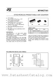 M74HCT161M1R datasheet pdf SGS Thomson Microelectronics