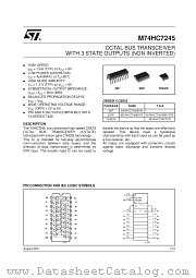 M74HC7245M1R datasheet pdf SGS Thomson Microelectronics