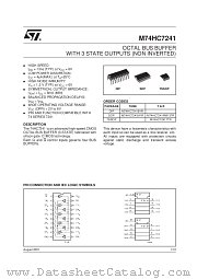 M74HC7241RM13TR datasheet pdf SGS Thomson Microelectronics