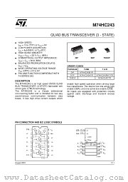 M74HC243RM13TR datasheet pdf SGS Thomson Microelectronics