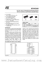 M74HC648TTR datasheet pdf SGS Thomson Microelectronics