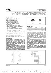 74LVX594TTR datasheet pdf SGS Thomson Microelectronics