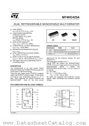 M74HC423AB1R datasheet pdf SGS Thomson Microelectronics