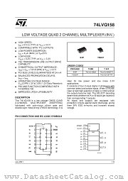 74LVQ158MTR datasheet pdf SGS Thomson Microelectronics