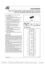 74LCX162244TTR datasheet pdf SGS Thomson Microelectronics