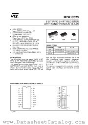 M74HC323RM13TR datasheet pdf SGS Thomson Microelectronics