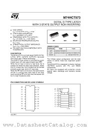 M74HCT573RM13TR datasheet pdf SGS Thomson Microelectronics