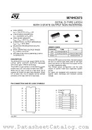 M74HC573B1R datasheet pdf SGS Thomson Microelectronics