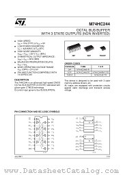 M74HC244TTR datasheet pdf SGS Thomson Microelectronics