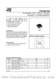 STS4NF100 datasheet pdf SGS Thomson Microelectronics