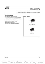 M68AF511AL datasheet pdf SGS Thomson Microelectronics