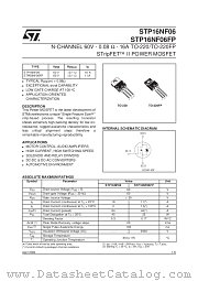 STP16NF06FP datasheet pdf SGS Thomson Microelectronics