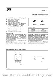 74V1G77STR datasheet pdf SGS Thomson Microelectronics