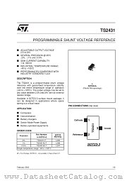 TS2431 datasheet pdf SGS Thomson Microelectronics