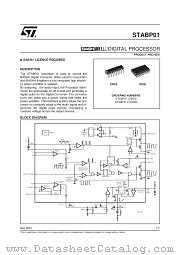 STABP01D datasheet pdf SGS Thomson Microelectronics