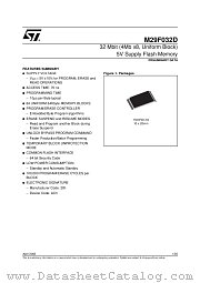 M29F032D datasheet pdf SGS Thomson Microelectronics