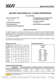 WS57C191C datasheet pdf SGS Thomson Microelectronics