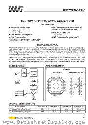 WS57C291C datasheet pdf SGS Thomson Microelectronics