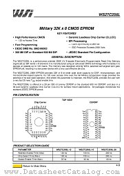 WS27C256L datasheet pdf SGS Thomson Microelectronics