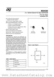 M34C00-W datasheet pdf SGS Thomson Microelectronics