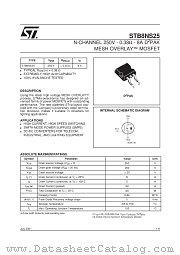 STB8NS25 datasheet pdf SGS Thomson Microelectronics