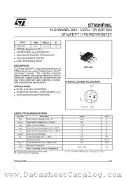 STN3NF06L datasheet pdf SGS Thomson Microelectronics