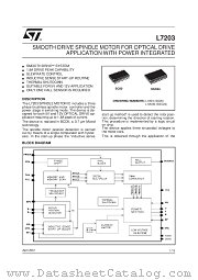 L7203S datasheet pdf SGS Thomson Microelectronics